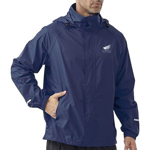 Latest Style <b>Men's</b> Hooded Breathable <b>Rain</b> <b>Jacket</b> 2026 Hot Sale Front Logo High Street Style Nylon/Polyester Made in Pakistan - Product Image 1