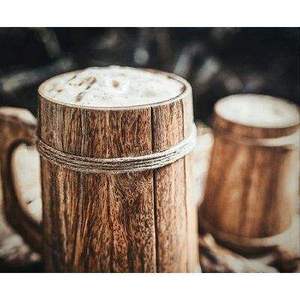 แก้วกาแฟไม้รักษ์โลก แก้วไม้ทำมือ ดีไซน์เรียบง่ายแบบชนบท สำหรับใช้ในชีวิตประจำวัน - Product Image 3