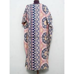 Handblock Floral Printed Robe Sleepwear Women Gown Kaftan Cotton Crossover Stylish <b>Tunic</b> Maxi <b>Beach</b> Kaftan Dress - Product Image 5