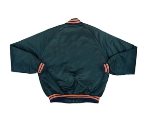 Chaqueta universitaria de satén personalizada de alta calidad para hombre chaqueta de Letterman de béisbol bordada transpirable - Product Image 4