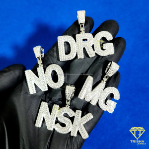 925เพชรส่องแสงเป็นประกายระยิบระยับทันสมัยประดับเพชรแนวฮิปฮอปสีเงินสำหรับผู้ชายงานปาร์ตี้ - Product Image 4