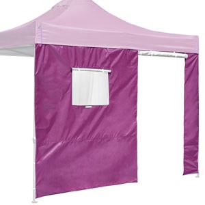 Gazebo EZ Canopy 10x10ft con Rivestimento Argentato, Finestre e Porta, Tenda da Campeggio Viola Vivace - Product Image 4