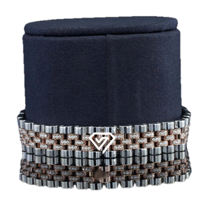 41MM <b>Chronograph</b> Style Moissanite Diamond Watch Two Tone Rose Gold Full Pave Luxury Iced Out Watch - Product Image 3