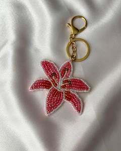 Porte-clés brodé de perles de rocaille, fait main, design personnalisé, perles de rocaille colorées, pour sacs de luxe - Product Image 5