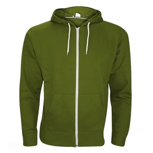 Sudadera con capucha de alta calidad personalizada al por mayor, 100% algodón, para invierno, con cremallera completa, logotipo y color personalizados, de secado rápido y transpirable. - Product Image 3