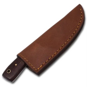 Cuchillos de caza de acero de Damasco con hoja fija de punta caída y mango de madera para camping y caza al aire libre, a la venta a bajo precio. - Product Image 4