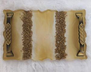Bandeja Decorativa Elegante Hecha a Mano con Resina Epoxi / Bandeja para Joyas / Bandeja para Servir / Decoración del Hogar / Idea de Regalo - Product Image 6