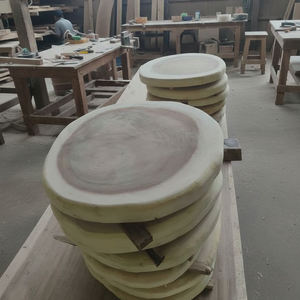 Table de salle à manger en bois massif de Suar authentique, bord brut, qualité supérieure, robuste, durable, forme naturelle, style moderne et rustique - Product Image 4