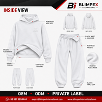 Ensemble survêtement homme chaud et tendance avec logo personnalisé, comprenant un sweat à capuche ample et un pantalon de survêtement baggy, 100 % coton, vente directe