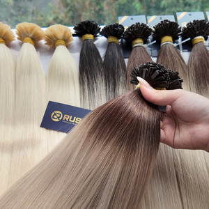 ผมต่อแบบ I-Tip ปลายแบน ยี่ห้อ Rusa Hair เวียดนามแท้ เกรดเวอร์จิ้น แบบเย็บสองชั้น ซุปเปอร์/ดับเบิ้ลดรอน ขนาด 10-34 นิ้ว รับสั่งทำตามความต้องการ - Product Image 5