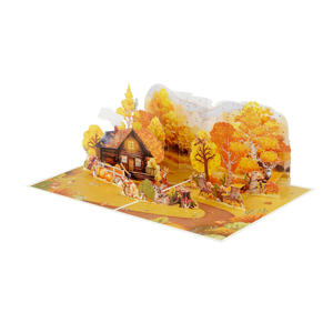 Fall Forest 3D Pop Up Greeting Card <b>Handmade</b> Autumn Theme <b>Paper</b> Craft Invitation Gift Card Wholesale Supply - Product Image 4