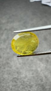 Saphir Jaune Naturel de 3,67 Ct, Coupe Ovale, Pierre Libre, Origine Bangkok, Certifié GIA, Pierre Précieuse pour Bijoux Personnalisés - Product Image 3