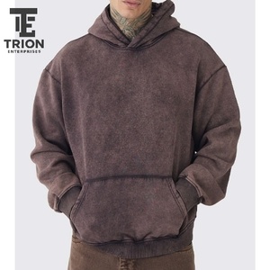 เสื้อฮู้ดวินเทจลายฟอกสีสำหรับผู้ชาย เสื้อผ้าสตรีทแวร์สั่งทำพิเศษ ผ้าฝ้ายพรีเมียม เสื้อพูลโอเวอร์ โลโก้และดีไซน์สั่งทำได้ ระบายอากาศได้ดี - Product Image 3