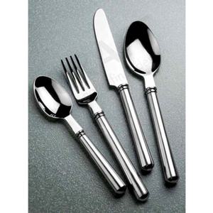 Ensemble de couverts en acier inoxydable plaqué argent de qualité supérieure, poli argent, poignée ronde et épaisse, ensemble de couverts en acier inoxydable - Product Image 1