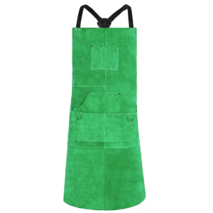 Delantal de Soldadura de Cuero Vacuno de Alta Calidad, Sin Mangas, Protector Corporal Industrial Resistente con Resistencia al Fuego para Trabajadores - Product Image 3