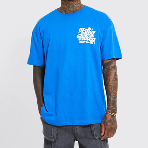 Camiseta de Manga Corta para Hombre, 100% Algodón, Estampado 3D, Talla Grande, Estilo Casual Urbano, Logotipo Personalizado, Color Blanco - Product Image 2