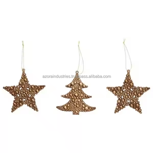 เครื่องประดับแขวนรูปดาวโลหะตกแต่งต้นคริสต์มาสงานตามสั่งดีไซน์ที่ยอดเยี่ยม - Product Image 4