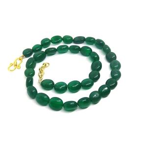 สร้อยคออัญมณีสีเขียวหยกทรงรีขนาด9-11มม. สำหรับผู้หญิงสร้อยข้อมืออัญมณีสีเขียว18ห่วงโซ่มาลา - Product Image 5