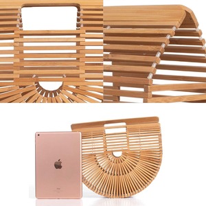 Handmade bamboo women's handbags <b>large</b> tote bags straw beach bags beach <b>purses</b> handmade wooden bags - Product Image 4