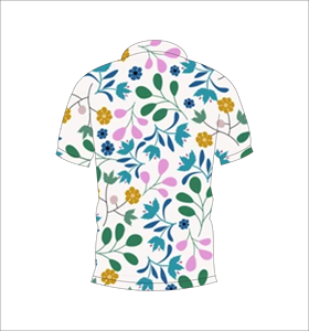 เสื้อโปโลผู้ชายลายพิมพ์สีสันสดใสทั่วตัว แขนสั้น สไตล์ลำลอง สำหรับเล่นกอล์ฟ - Product Image 2