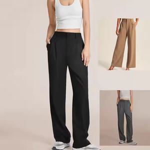 Pantalon décontracté homme personnalisé, nouvelle collection automne 2025, 100% coton, anti-plis, séchage rapide, fermeture éclair, coupe mi-lourde, jambe large - Product Image 3