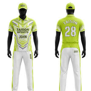 Uniforme de cricket en polyester premium 180 GSM, rouge et noir avec panneaux latéraux, sublimation, broderie, logo personnalisé - Product Image 2
