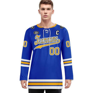 Custom Ice Hockey Jersey OEM Wholesale USA Supplier Personalized Team Uniform Sublimation Embroidery Logo Sportswear Bulk 100% - Product Image 2