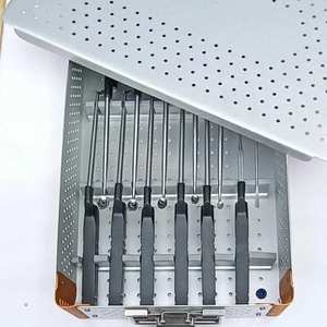 Kit de curettes réutilisables Microsect comprenant 12 curettes, plateau pour interventions chirurgicales, instruments médicaux en acier inoxydable pour chiens - Product Image 4