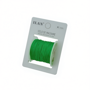 Filo per macramè ILAN 1 mm verde, circa 100 m, per lavori artigianali - Product Image 1