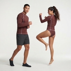 Camisetas de Compresión Personalizadas para Hombre, Spandex y Nailon, Manga Larga, Transpirables, de Secado Rápido, Elásticas en 4 Direcciones, Servicio OEM, Ropa Interior Deportiva - Product Image 2