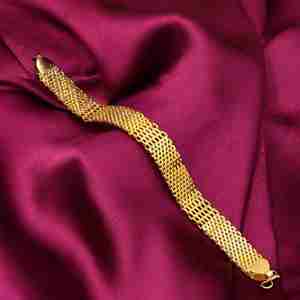 Pulsera de Eslabones Múltiples de Latón Chapado en Oro Micro de 14K, 18K, 24K para Hombre, con Cierre de Gancho en S, Venta al por Mayor de Joyería de Moda - Product Image 1