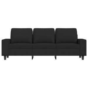 Canapé 3 places en polyester noir et métal, confortable, avec mousse, pour salon - Product Image 3