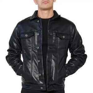 Fully Customized Woven Coated Stand Collar Front Logo Breathable Hooded Vintage Varsity <b>Leather</b> <b>Jackets</b> <b>Men</b> Made Pakistan Low - Product Image 2