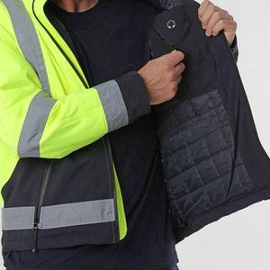 Veste de travail hivernale robuste, haute visibilité, coupe-vent, vêtements d'extérieur réfléchissants - Product Image 5
