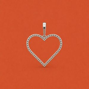 Collier pendentif cœur en argent sterling 925 de luxe avec moissanite VVS, cadeau de fiançailles pour femme - Product Image 4