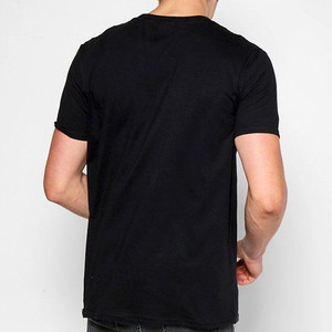 T-shirt personnalisé en coton de bambou 100% avec broderie 3D 300GSM, manches courtes, couleur unie, coupe ample, confortable, broderie pour homme - Product Image 4