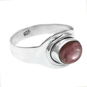 Bijoux en argent sterling 925 avec pierre précieuse grenat naturel, faits à la main, design unisexe, style bohème, estampillé argent sterling 925 - Product Image 1