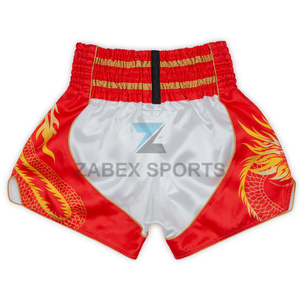 Pantalones Cortos de Muay Thai y MMA Personalizados OEM de ZABEX SPORTS, Ropa Deportiva Ligera y Transpirable de Poliéster/Spandex/Algodón - Product Image 1