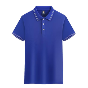 เสื้อโปโลผู้ชายสีขาวเรียบง่าย ผ้าฝ้าย 100% ปักลาย  รับสั่งทำโลโก้ - Product Image 2