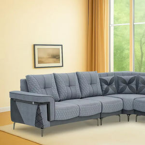 Muebles modernos para el hogar, juego de sofás de esquina de lujo para sala de estar, tapicería de tela, cojines suaves de alta calidad, duraderos - Product Image 1