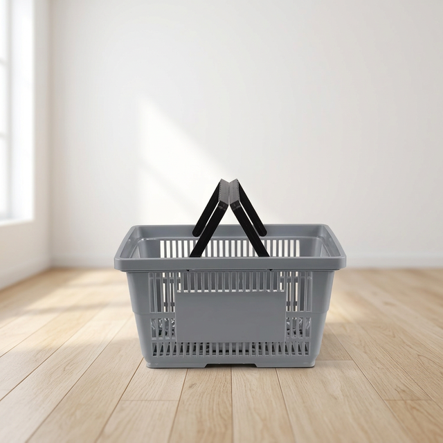 Deep-Capacity Wire Supermarket Shopping Basket for Retail Merchandising