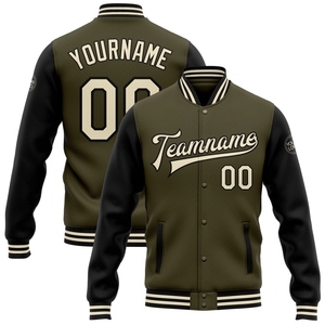 Wholesale Direct OMMIZ INDUSTRY Custom Black <b>Red</b>-Gold Bomber Full-Snap Varsity Letterman Two Tone <b>Jacket</b> - Product Image 4
