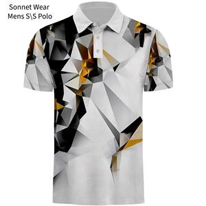Casual Polo <b>Shirt</b> for Men Short Sleeve Dri Fit Novelty <b>Flame</b> Print - Product Image 4