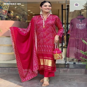 Best Fabric Viscose with Position Print & Embroidered work <b>Kurti</b>-Soft Cotton Pant-Chanderi Cotton Print Dupatta <b>Indian</b> Supplier - Product Image 1