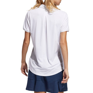 Camiseta Polo Blanca para Mujer, Casual, Manga Corta, Corte Ajustado, Tejido Transpirable de Mezcla de Algodón, Calidad Premium - Product Image 3