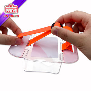 Portacredenciales de PVC con Banda Naranja AC025 - Product Image 4