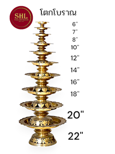 ถาดรองทองเหลืองสไตล์ไทยโบราณขนาด20 "สินค้าแฮนด์เมดทำจากโรงงานไทย - Product Image 2