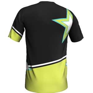 เสื้อฟุตบอลคอวีสีดำแดงลายทางที่แขนเสื้อแบบกำหนดเอง  แบบซับลิเมชั่น แห้งเร็ว ชุดฟุตบอลชาย - Product Image 3