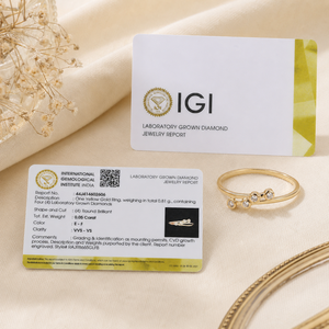 Bague élégante en or massif 14 carats avec diamant de laboratoire, bijoux de mariage et de fête pour femmes, fabricant en gros - Product Image 6