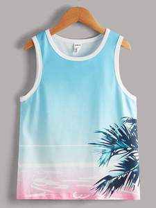 Débardeurs décontractés pour hommes en polyester/coton tricoté, respirants, écologiques, à séchage rapide, avec impression numérique et emplacements personnalisés pour logo - Product Image 4